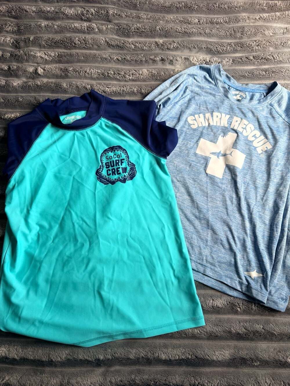 ☀️OshKosh B'gosh Boys Two-Piece Swim Rash Guard Set Size 10